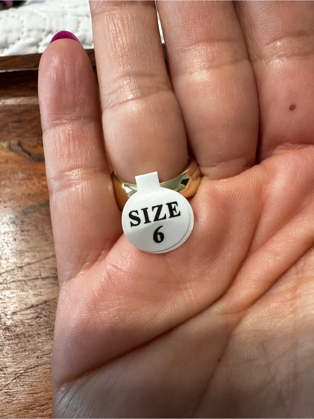 Melinda Maria Gold Dome Ring Size 6 New with Tags and Jewelry Pouch - Picture 3 of 3
